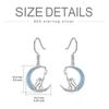 European & American Stylish Moon Cat Flower Earrings for Women