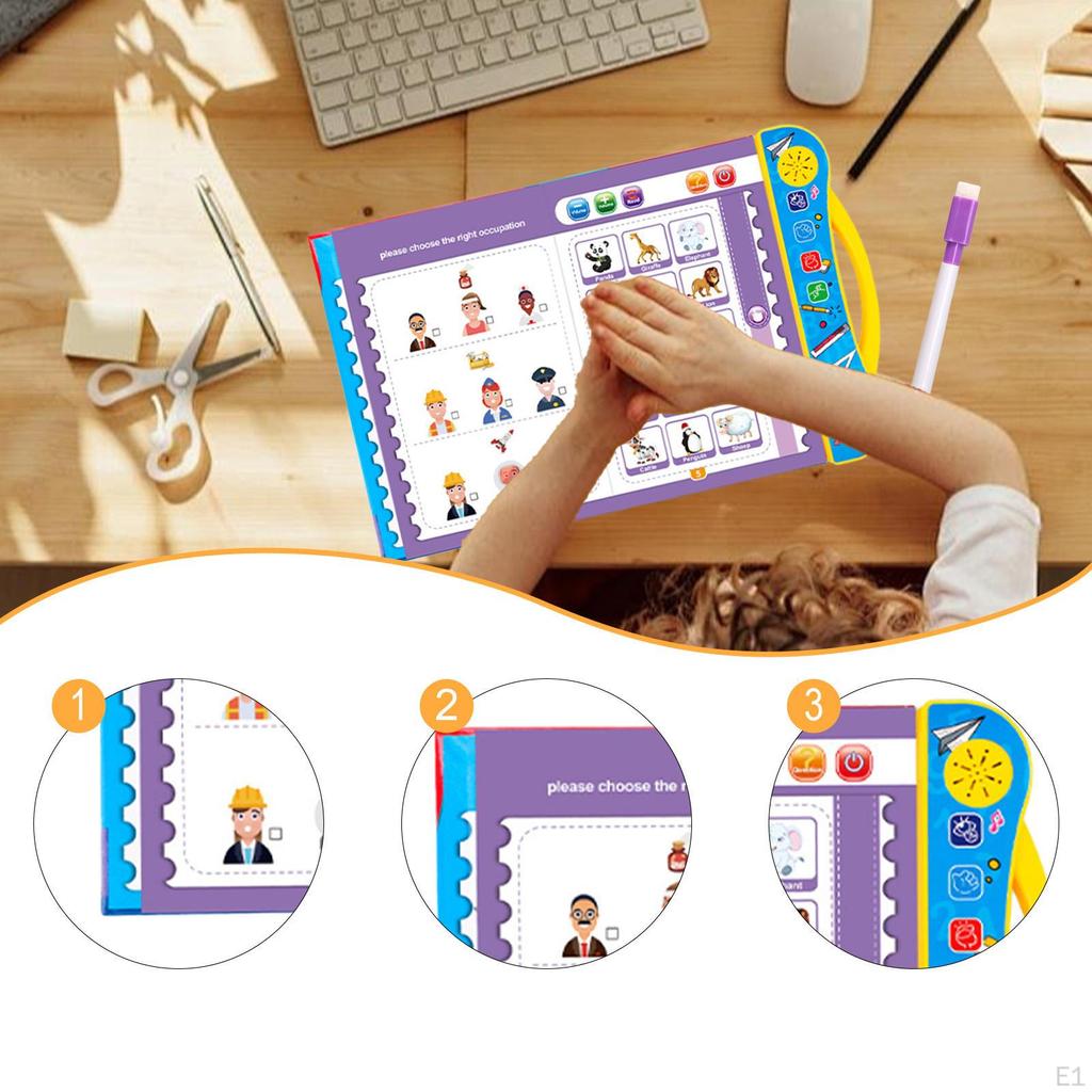 English Learning Book Homeschool Teaching Toy for Travel Airplane Sound