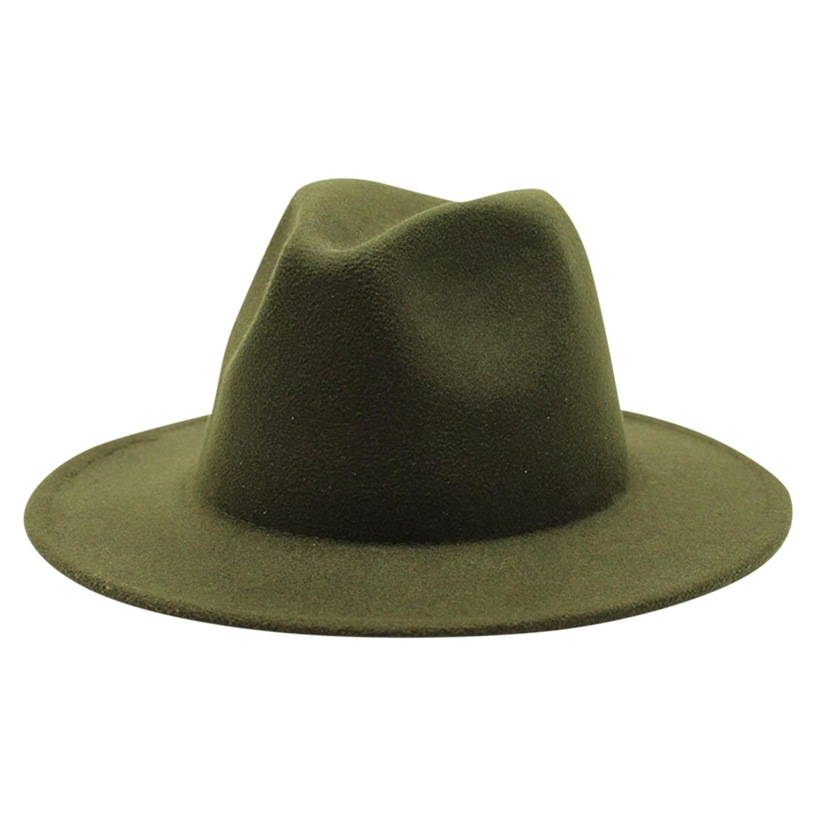 Унисекс Минималистский шерстяной цилиндр Jazz Hat L