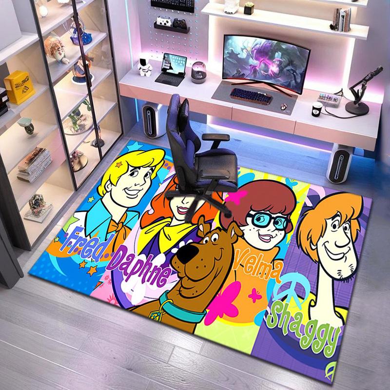Halloween Cartoon Comedy Adventure Movie Scooby-Doo Carpet Is Suitable for Living Room and Bedroom Doormats Office Balcony Decorative Carpet V4