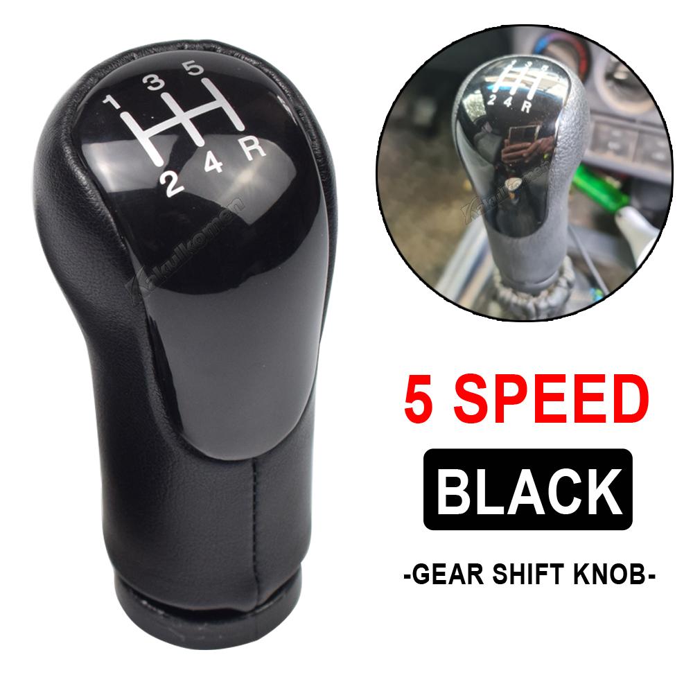Para ford fiesta fusion transit connect 2002-on botão de mudança de engrenagem de couro alavanca shifter vara caneta estilo do carro interior