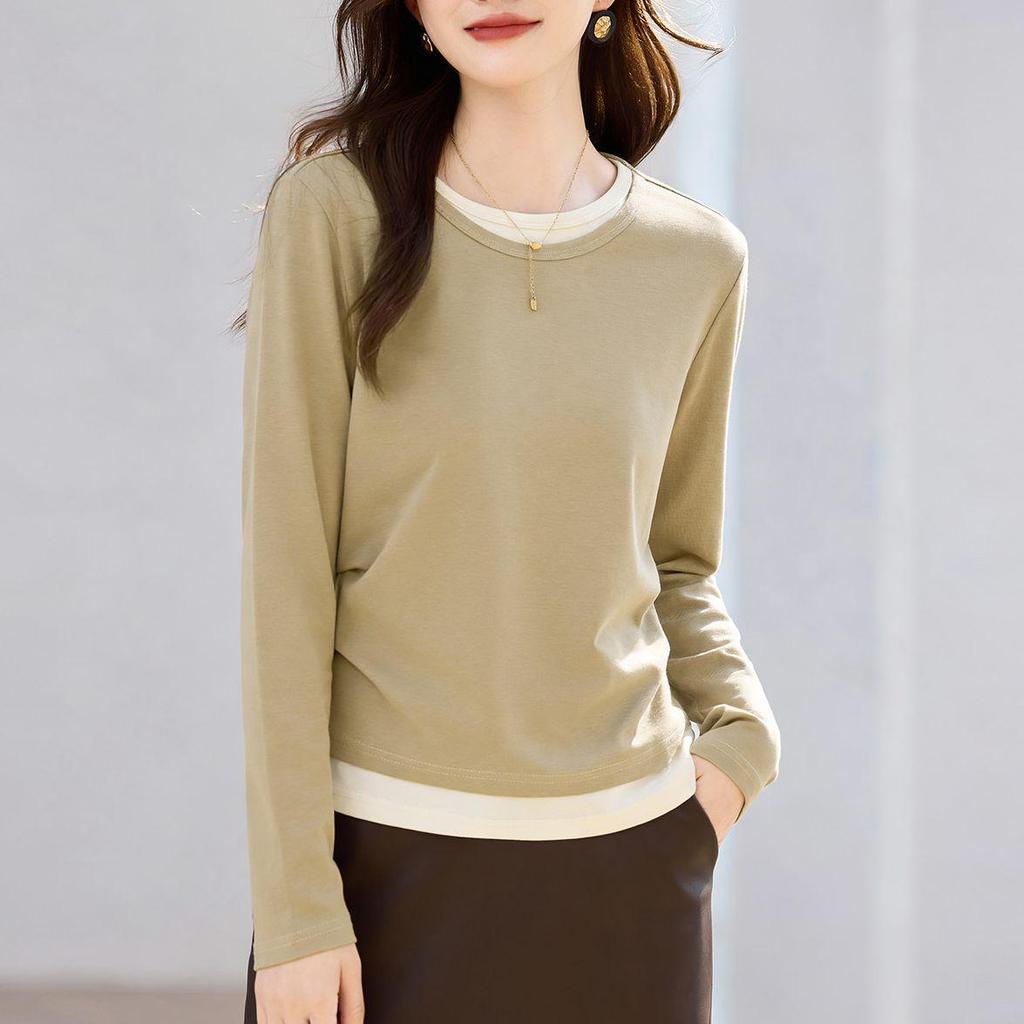 Women's Slim-Fit Long-Sleeve T-Shirt for Spring and Autumn 2026 - Versatile Base Layer or Outerwear.