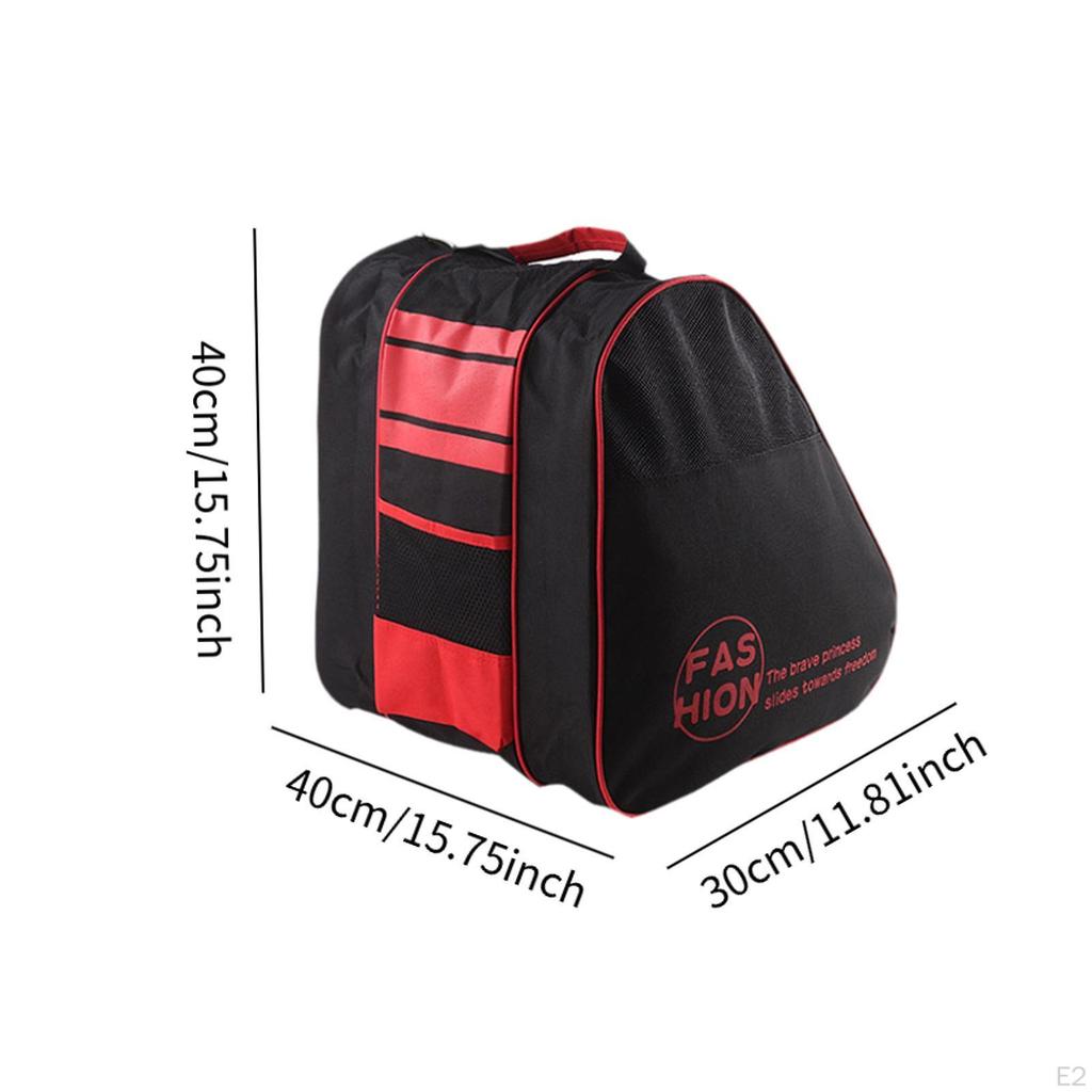 Roller Skate Bag Carrier Large Capacity Portable Skating Shoes Carrying Handbag Ice for