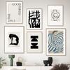 Modern Stripe Girl Nude Line Vase Abstract Art Posters Prints Wall Art Canvas Painting Hotel Bar Home Bedroom Room Decor Gifts