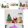 Christmas Wall Decal Pvc Removable Santa Claus And Tree For Holiday Decor And Living Room