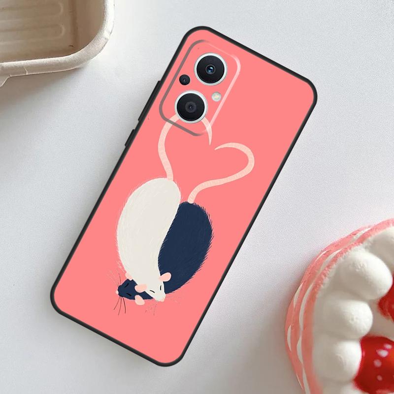 Mouse Rat Case For OPPO Reno 10 Pro 11F 4Z 5Z 8T 4 5 6 7 8 Lite OPPO Find X2 X3 Neo X5 X6 Pro Cover