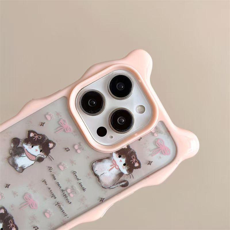 Star Black Cat Pink iPhone15promax Cute Cat Ear Huawei Apple 14pro Phone Case New Model