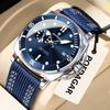 Luxury Trendy Man Wristwatch Square Dial Waterproof Luminous Date Week Men Watch Simple Business Quartz Leather Men's Watches Reloj