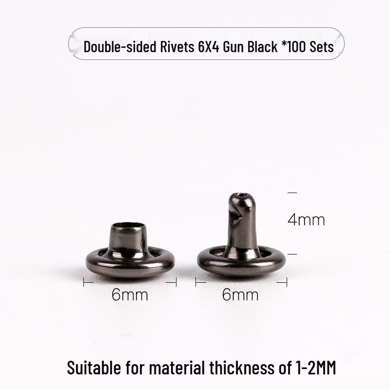 4-12mm DIY Metal Double-Sided Cap Rivet - Decorative Shoe Repair Accessory
