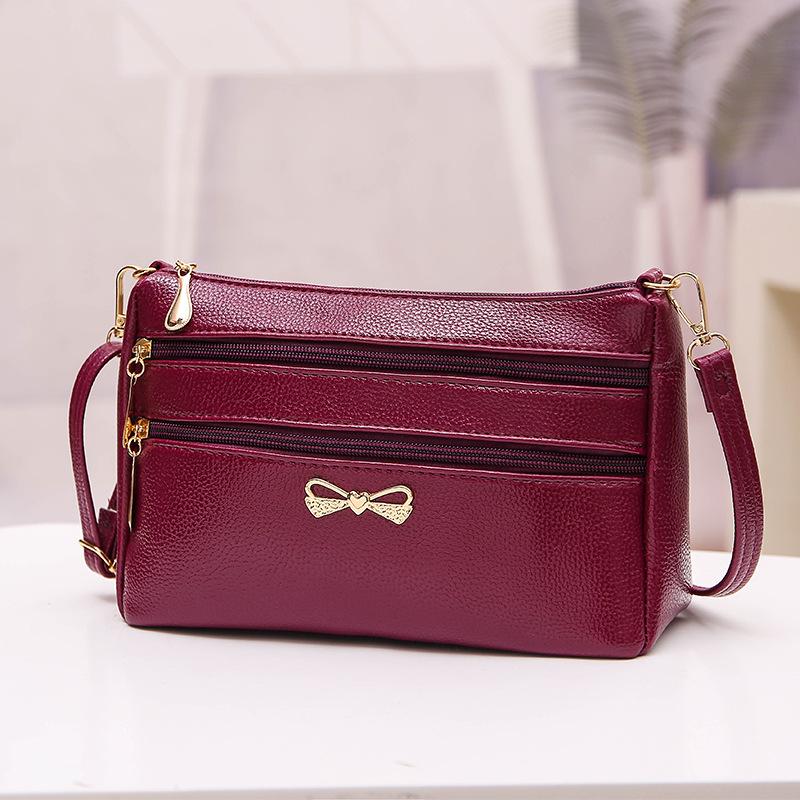 Bag women's summer crossbody shoulder women's bag women's mother shopping and running Jianghu lychee pattern women's bag crossbody bag