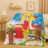 3D Classic Cartoon Candy Candy Sweet Girl Flannel Blanket,Ultra Soft Warm Plush Throw for Home Bedroom Bed Sofa Cover Office Kid