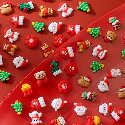 Christmas Nail Art Ornament Series Snowflake Bells Mixed Christmas Nail Art Ornament Resin Diy Nail Art Ornament