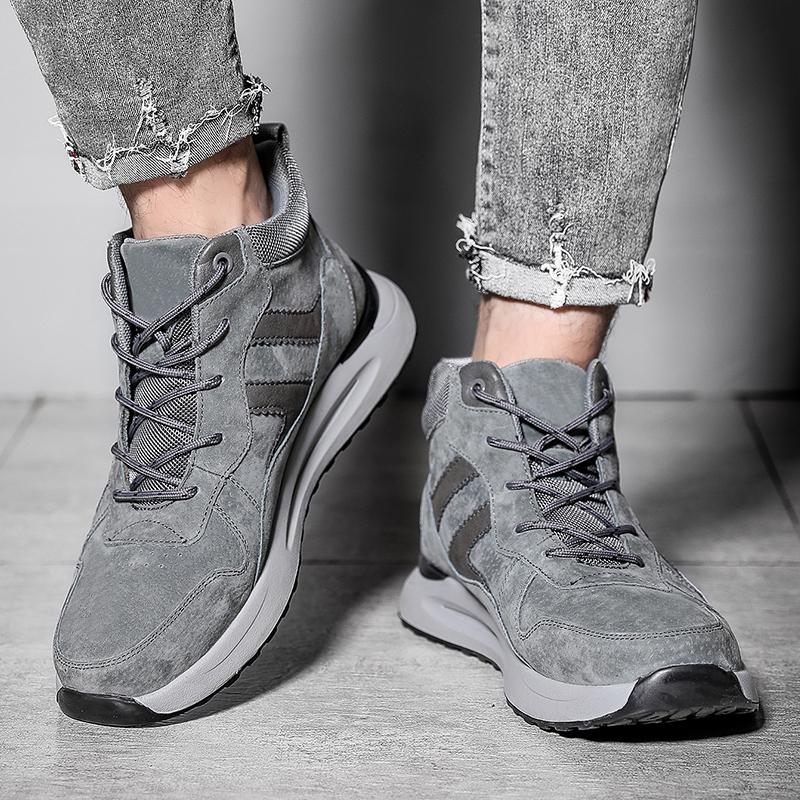 38-45 Cizme din piele pentru bărbați Pantofi retro respirabili pentru bărbați Pantofi ocazionali de dimensiuni mari Botine ușoare