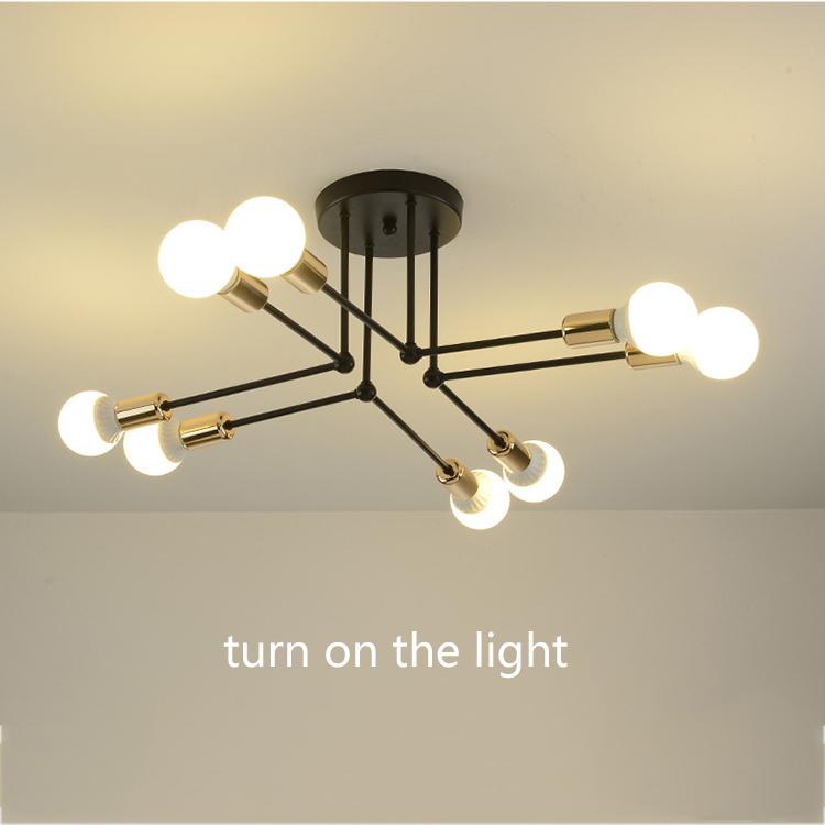 6/8 głowice LED lampa sufitowa do salonu Nordic światło kopuły oświetlenie do dekoracji domu oświetlenie naturalne żyrandol;