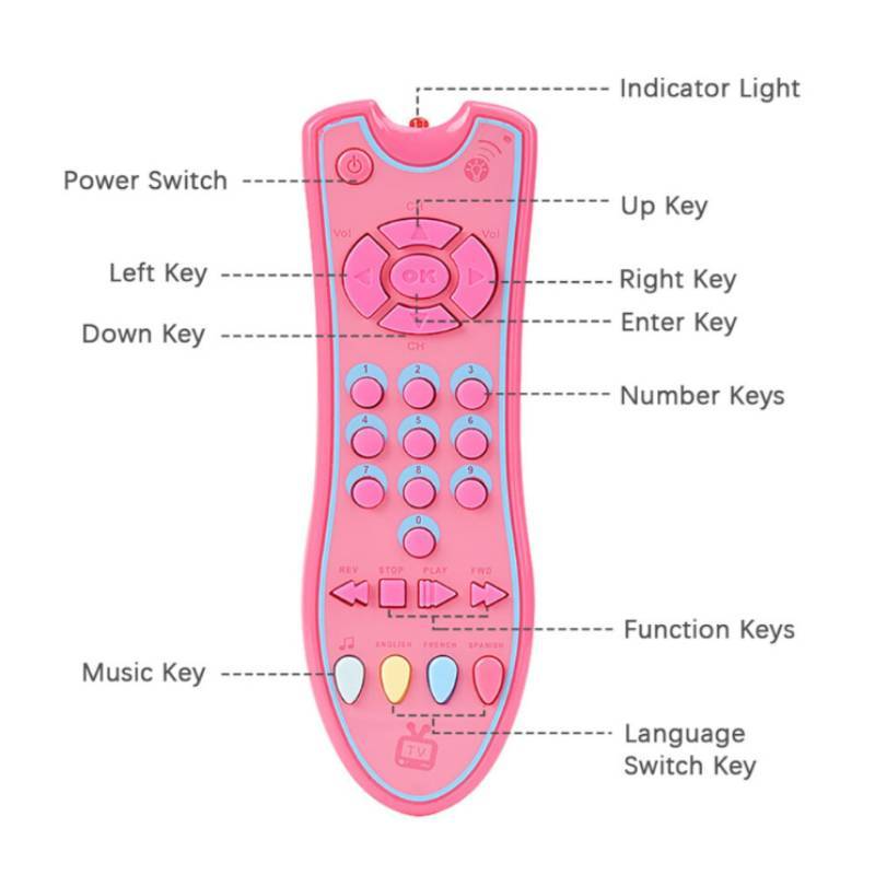 Childrens Educational Toy Remote Control With Music Sound For Early Learning Development