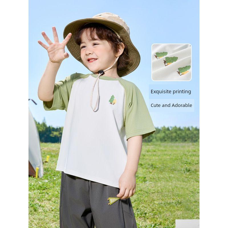 Boys' Sun Protection Short-Sleeved T-Shirt Baby Summer Clothes 2026 New Children's Clothing Half-Sleeved Summer Thin Kidsren's Top
