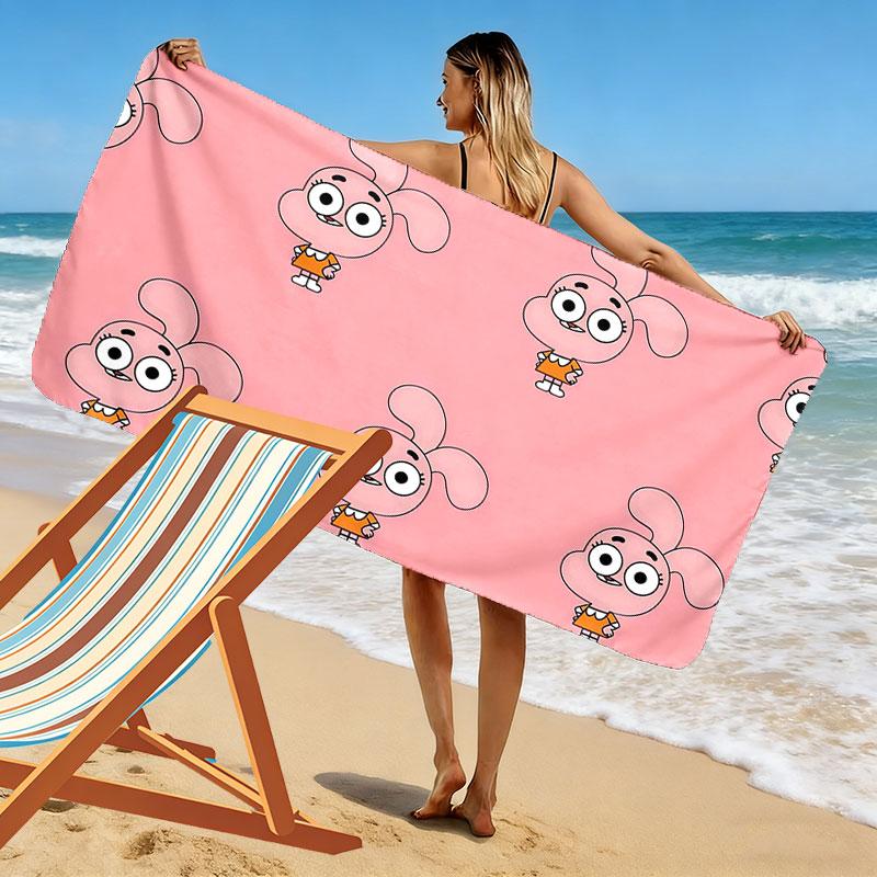 Anais Watterson Print Beach Towel, Large Soft Quick Dry Towel for Beach Camping Swimming