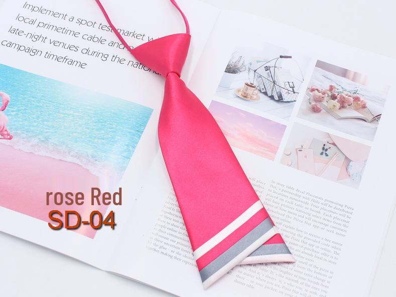 

Галстук-бабочка двойной слой из смесового шелка в корейском стиле для женщин - Форма JK в академическом стиле