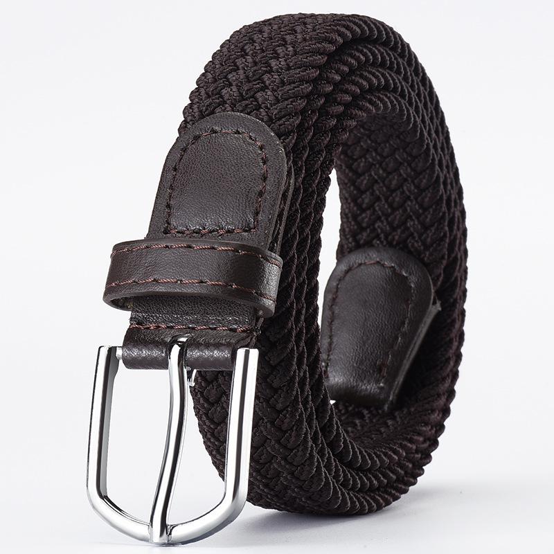 Unisex Elastic Stretch Canvas Belt - Korean Style Versatile Woven Waist Belt for Men and Women