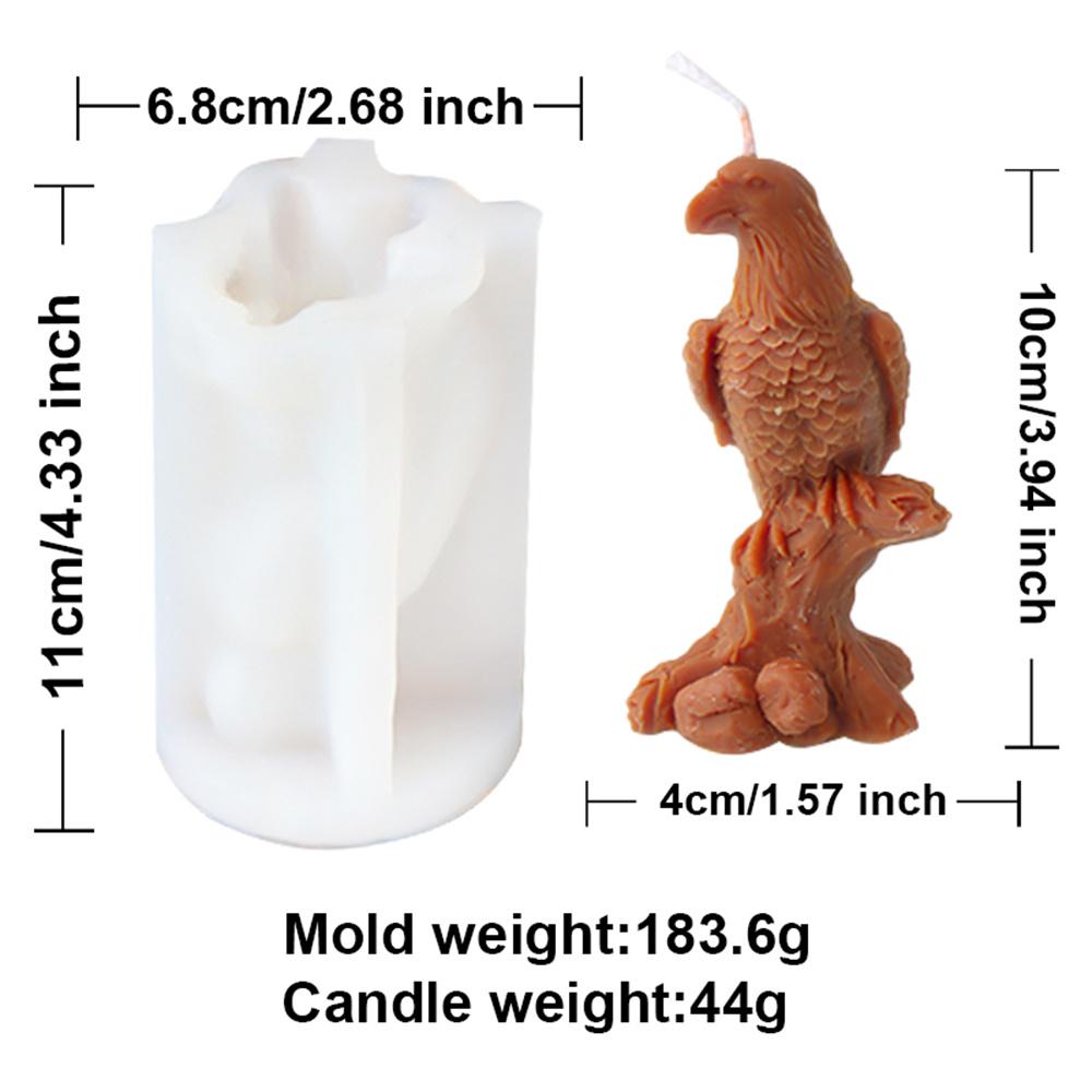 3D Owl Candle Silicone Mold DIY Animal Mold Home Decor Used for Making Candle Cake Chocolate Candy Handmade Soap Gypsum Crafts