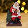 Glowing Christmas Decoration Santa Figurine Lighted Light Up