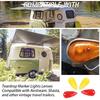 4Pcs Teardrop Marker Lights Lenses Compatible with Airstream,Shasta,and other vintage travel trailers,For Pathfinder #662 teardrop marker lights,ONLY