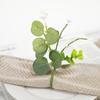 2Pcs Artificial Eucalyptus Green Napkin Rings Floral Rustic Wedding Party Table Centerpieces Valentine'S Day Home Dining Decor