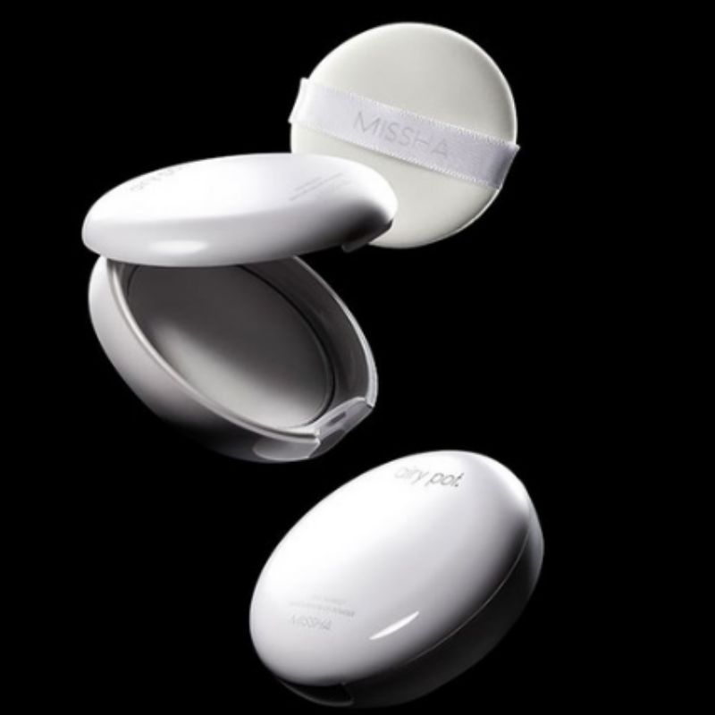 MISSHA Airy Pot Pact Lightweight Blurring Powder Pact Oil Control Setting Powder Korean Makeup 5g