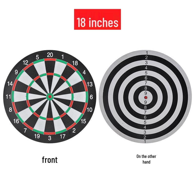 18-Inch Double-Sided Flocking Darts Board - Super Thick, Large Competition Set for Indoor Use