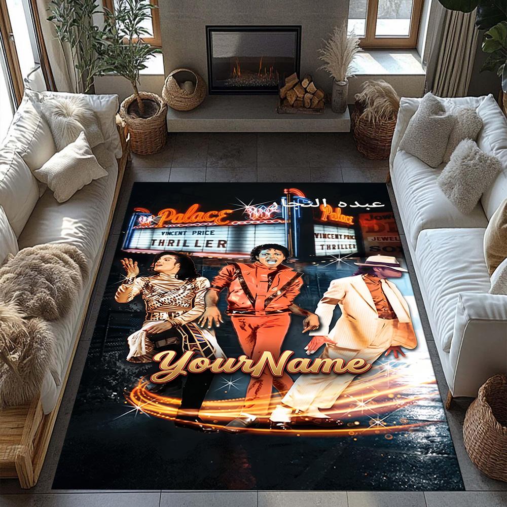 Michael Jackson 36 Personalized Text Carpet Suitable for Foyer Decorate Room Game Room Dining Room Anti-slip Rug Decorate Offices