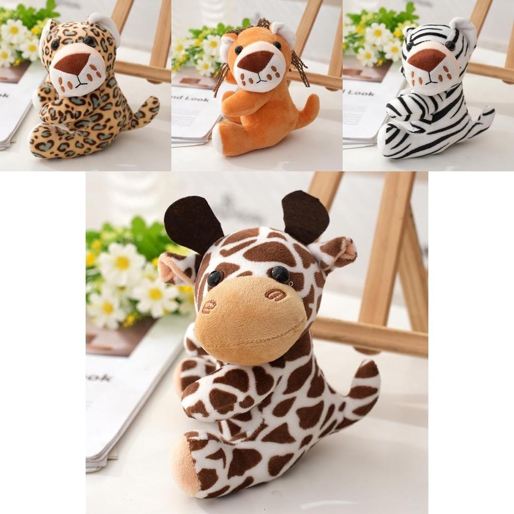 Cute Jungle Animal Plush Keychain Adorable Cartoon Backpack Accessory Stuffed Toy