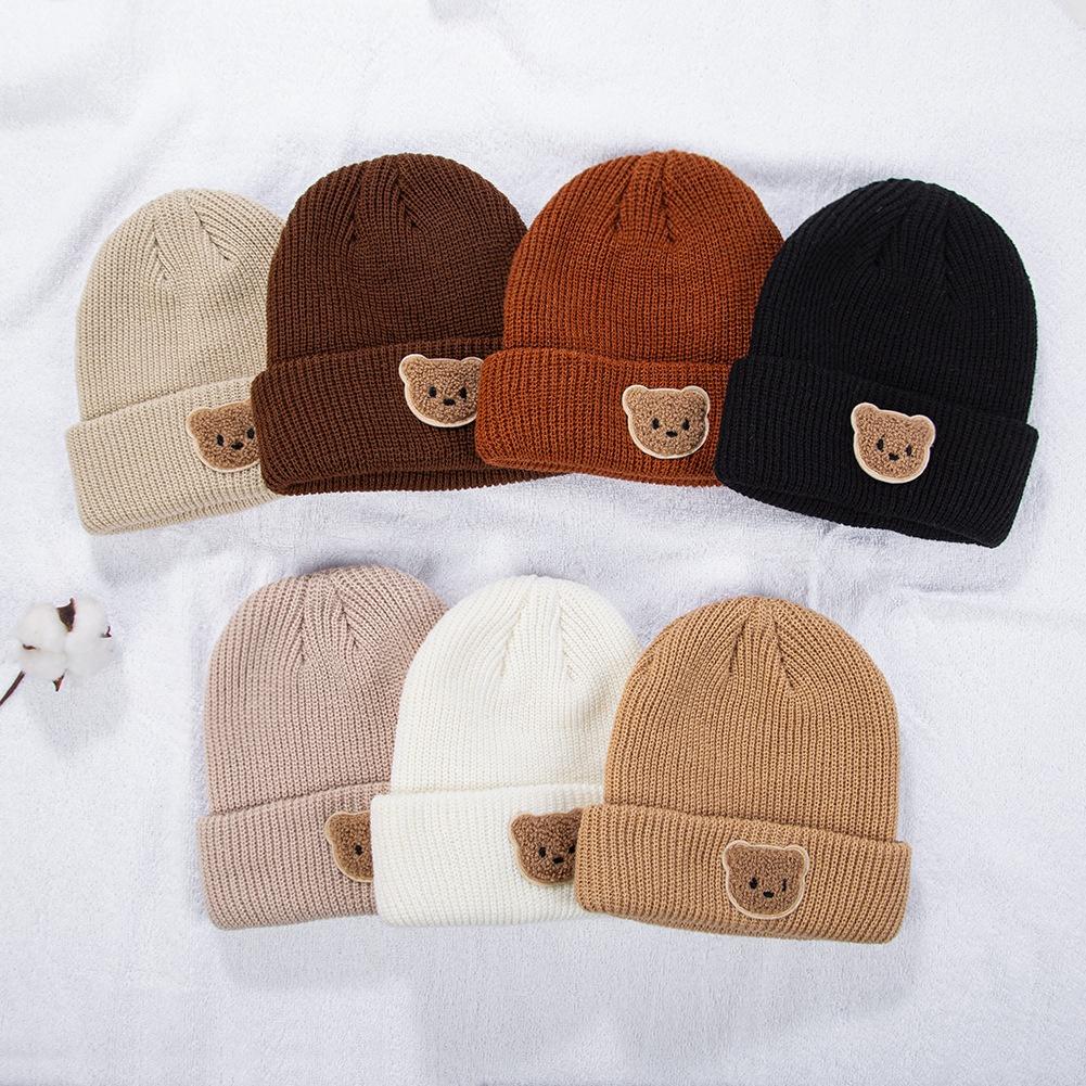 Korean Style Autumn Winter New Arrival Baby Children's Cute Animal Pattern Jacquard Knit Acrylic Common Travel Warm Hat