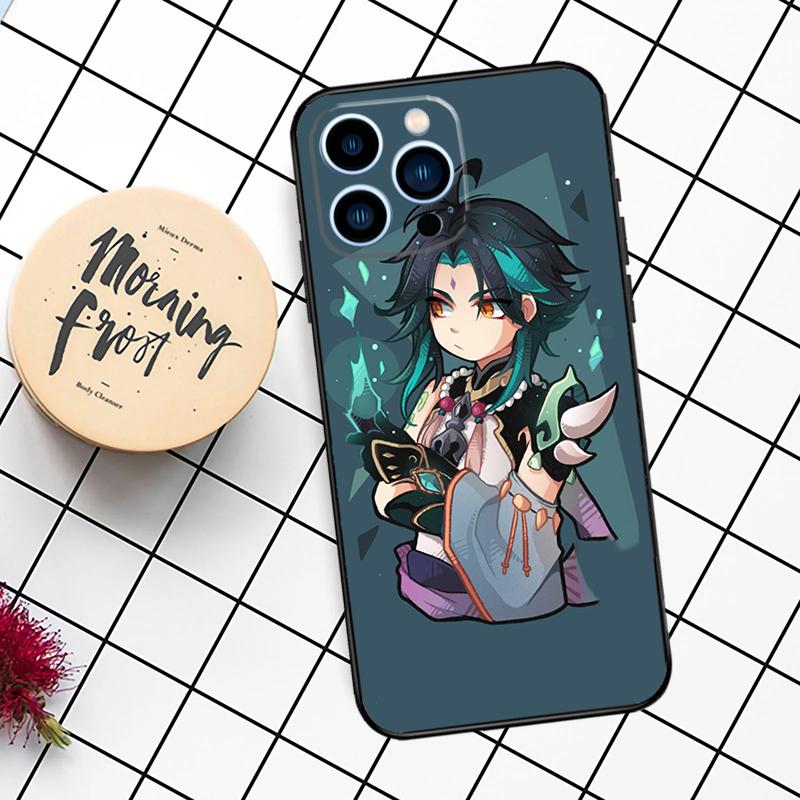 Genshin Impact Xiao Case For iPhone 14 13 12 11 16 15 Pro Max Plus Mini X XR XS Max 7 8 Soft TPU Back Cover