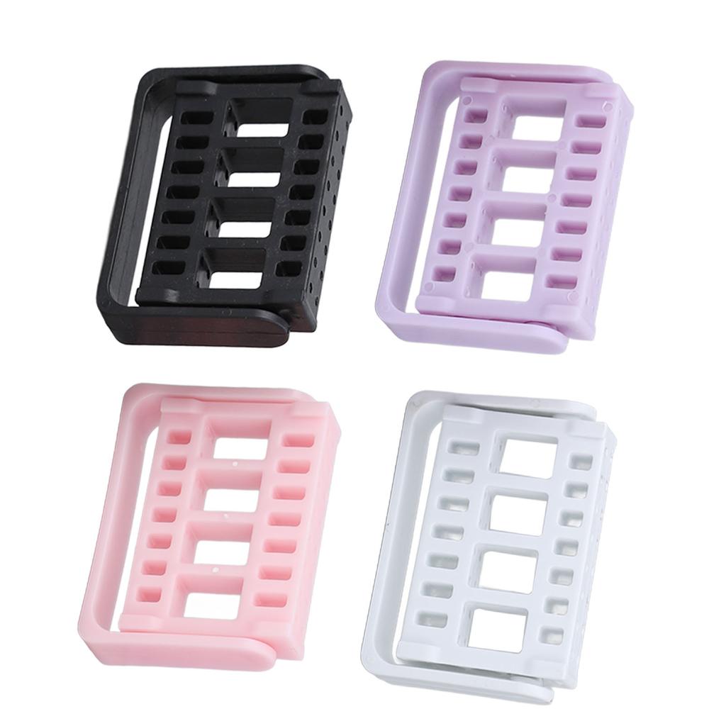 4pcs Nail Drill Bit Holder Stand Home Salon Dustproof Nail Drill Bit Display Organizer Storage Container Box