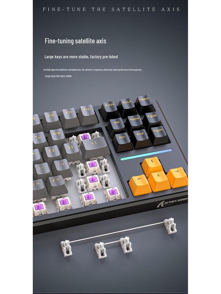 Attack Shark X87 Three-Mode Wireless Bluetooth Mechanical Gaming Keyboard