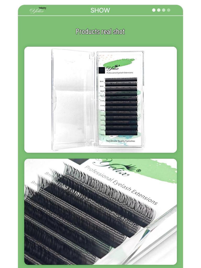 Double Sheng U-förmige Samtblume Wimpernverlängerungen - Natürlich, Nicht haarend, Superweich für den Salongebrauch.