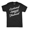 Mens Funny T Shirts Emotional Support Husband Sarcastic Graphic Tee for Men