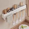 No-Drill Stainless Steel Kitchen Knife & Utensil Organizer Rack