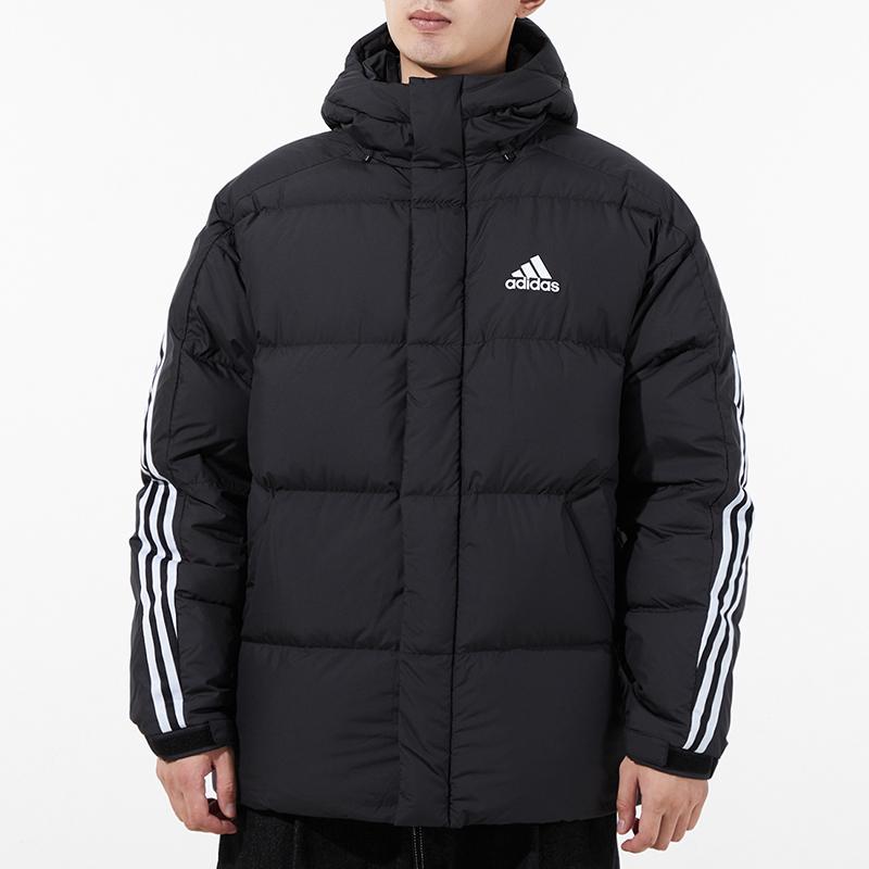 Adidas Puffy Down Jacket With Hood Men Outerwear Black H20754