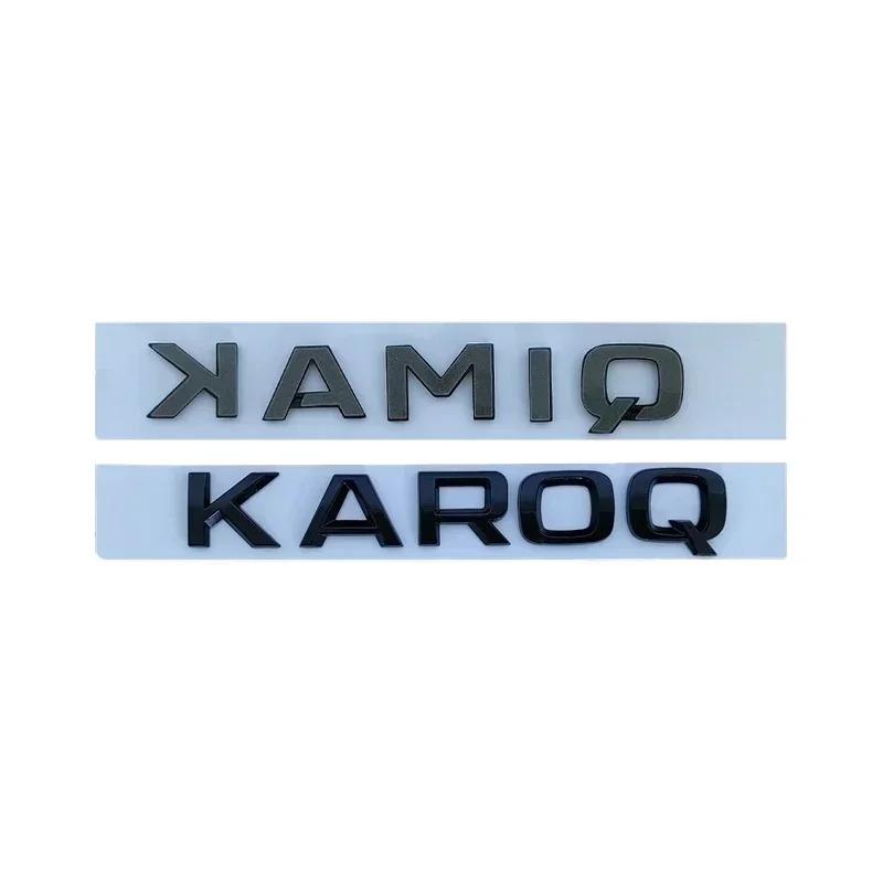 3D Car Rear Trunk Badge Emblem Sticker for Skoda Octavia Kodiaq Karoq Superb Rapid Fabia Kamiq Yeti 4x4 Letter Logo Accessories