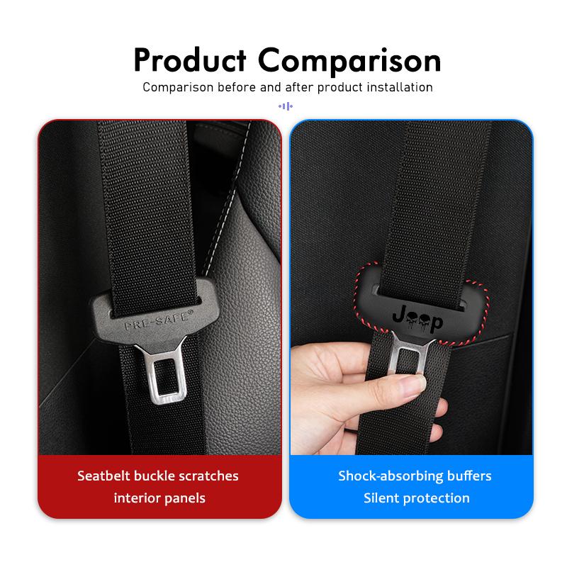 Car Seat Belt Buckle Anti-scratch Protector Cover Safety Seatbelt Lock Buckle Plug Covers For Jeep Cherokee Wrangler JK AJV1