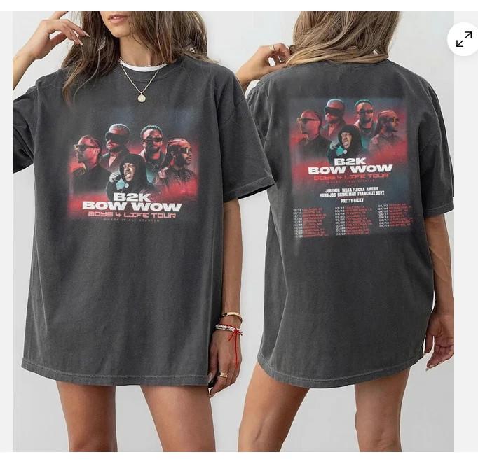 B2K Tour 2026 Shirt – Bow Wow Boys 4 Life T-shirt XL