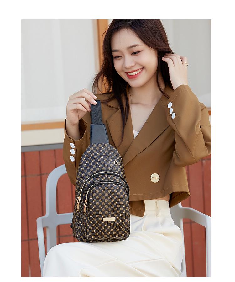 Women's Leopard Print Chest & Waist Bag - European & American Fashion, Large Capacity, Single Shoulder, Crossbody, Commuting & Phone Storage Bag