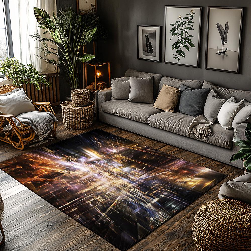 Космический Галактический Абстрактный Ковер Tuniu Нескользящий Домашний Напольный Коврик для Гостиной Спальни Кухни 50x80cm20x31in