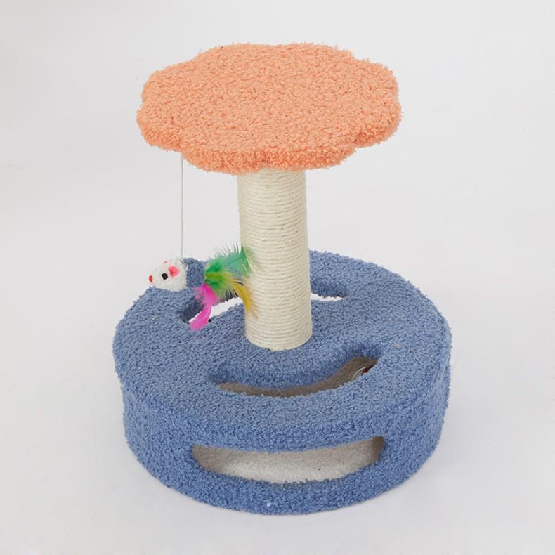 Compact Cat Tree with Sisal Scratching Post, Bed, and Scratch Board for Small Spaces - Ideal for Kittens and Adult Cats