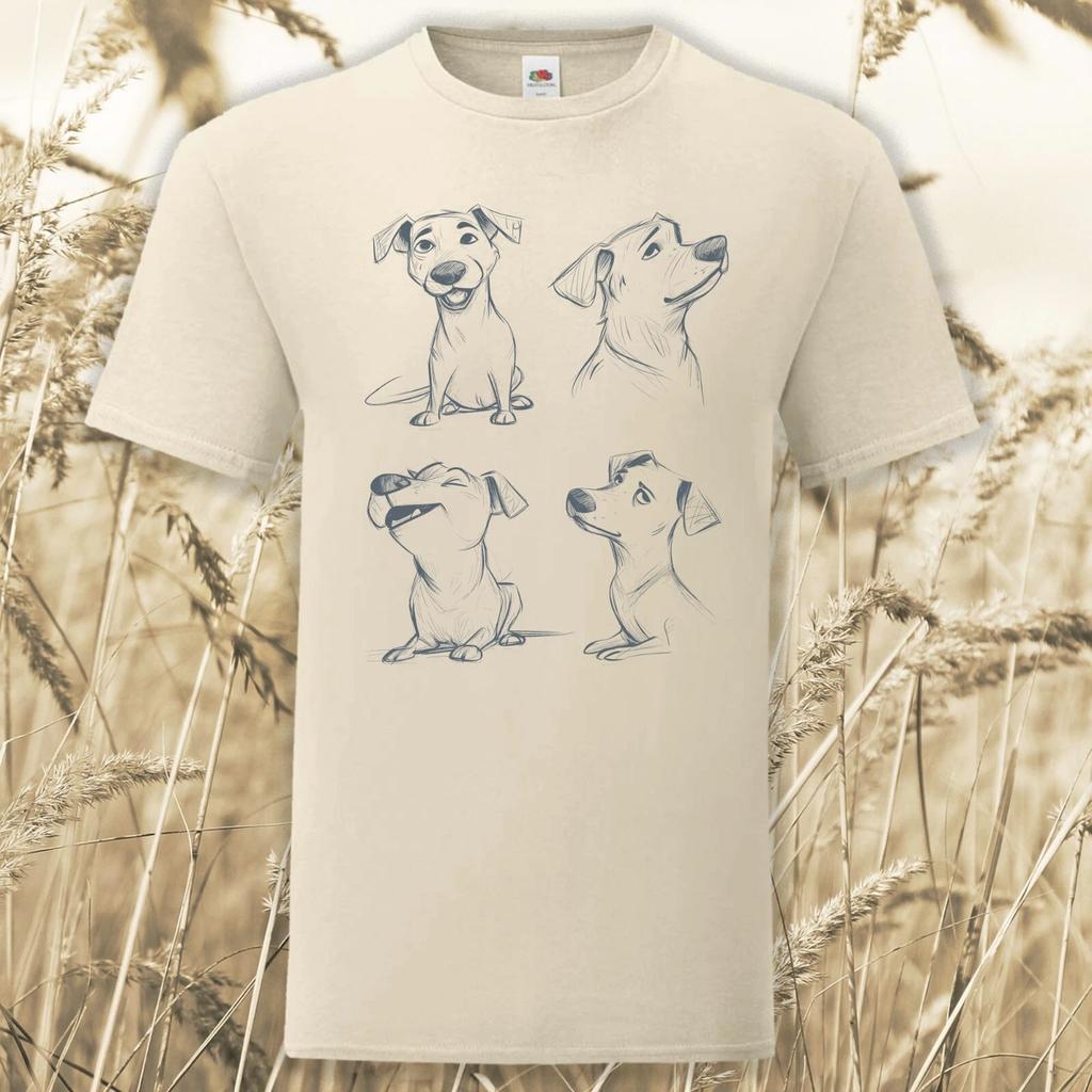 Cute Cartoon Puppies T-Shirt Birthday Gift Dog Lover Gift Sizes S - 3XL