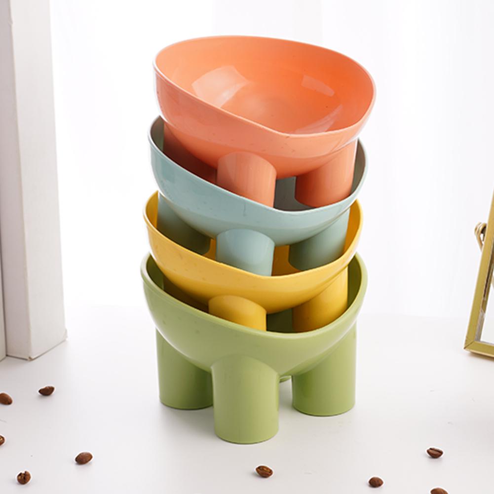Macaron Colored Elephant Leg Dog Cat Bowl Neck Protection Slanted Mouth Cat Feeder Anti Tipping Feeding Bowl for Pet Supplies