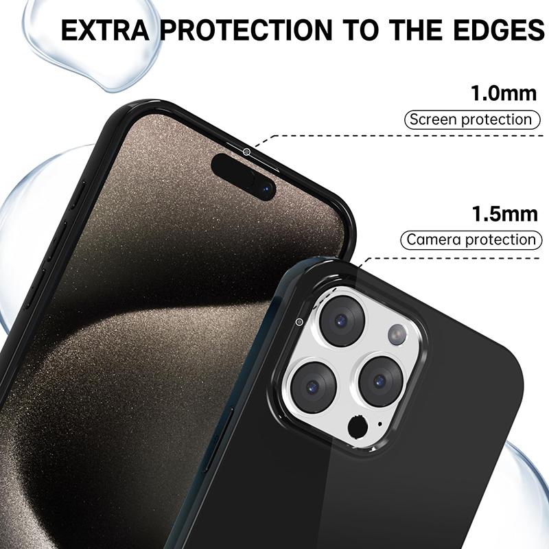 Luxury Glossy Silicone Soft Case For iPhone 15 14 Plus 13 12 Mini 11 Pro XS Max X XR SE 2 3 7 8 Plus Ultra Thin Slim Back Cover