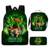 Less Hacker Backpack Ben 10 Student School Bag Anime Cartoon Backpack Lunch Bag Satchel Pencil Case