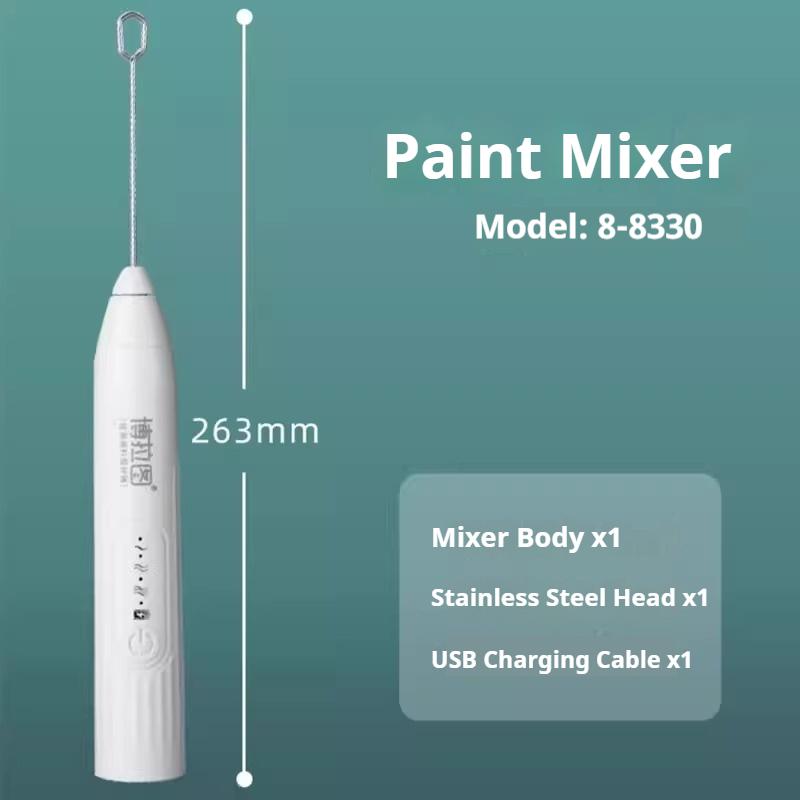 

Electric Gouache Paints Mixer/Stirrer/Agitator Student/Artist Pigments Fast Stir Even Toning/Stirring/Blending/Color Mixing Tool белый